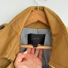 Load image into Gallery viewer, J. Crew City Double-Breasted Mid-Length Trench Coat Camel 8

