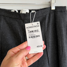 Load image into Gallery viewer, Vince Brushed Wool Mid Rise Straight Leg Trouser Pants Dark Gray L NWT
