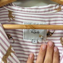 Load image into Gallery viewer, Rails Luna Pajama Set in Rose Stripe Cats S
