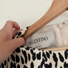 Load image into Gallery viewer, VALENTINO Silk Blend Animal Print Pleated Dress Black/White 10

