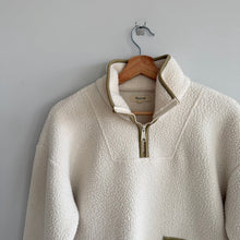 Load image into Gallery viewer, Madewell (Re)sourced Fleece Quilted Pocket Popover Jacket Cream S
