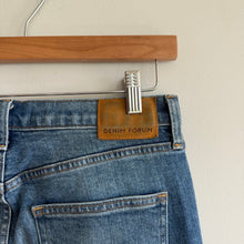 Load image into Gallery viewer, Denim Forum The Yoko High Rise Slim Button Fly Raw Hem Skinny Jeans Blue 30
