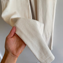Load image into Gallery viewer, Madewell Brushed Herringbone Jacquard Tie Waist Tapered Pants Cream NB528 M
