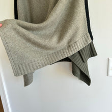 Load image into Gallery viewer, Kujten Poncho Ciara Smoking Cashmere Turtleneck Poncho Smok Stripe
