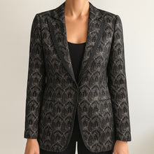 Load image into Gallery viewer, Missoni Silk Blend Single-Breasted Notch Lapel Lace Overlay Blazer Black 46
