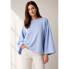 Load image into Gallery viewer, Joie Ivern Cashmere Drop Shoulder Pullover Sweater Powder Blue M NWT
