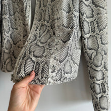 Load image into Gallery viewer, Elie Tahari Janet Python-Embossed Leather Jacket L

