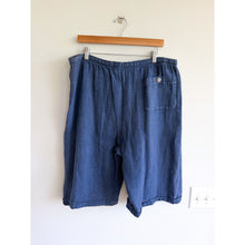 Load image into Gallery viewer, La Bottega di Brunella Linen Drawcord Waist Flat Front Casual Shorts Blue XL
