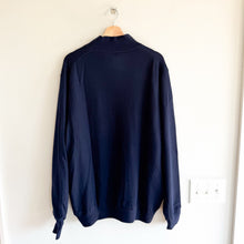 Load image into Gallery viewer, Fairway &amp; Greene Baruffa Merino Wool 1/4 Zip Long Sleeve Windsweater Navy XL NWT
