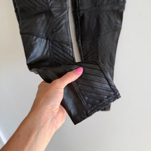 Load image into Gallery viewer, Spanx Faux Leather Moto Pull On High Rise Leggings Black L
