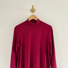 Load image into Gallery viewer, Eileen Fisher Stretch-Jersey Mock-Neck Dress Roseberry Red M
