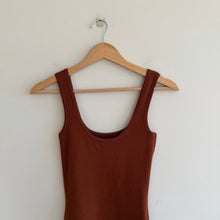 Load image into Gallery viewer, Abercrombie &amp; Fitch 90s Ribbed Knit Sleeveless Bodycon Mini Dress Brown XS
