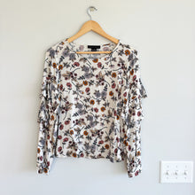 Load image into Gallery viewer, Sanctuary Tilly Flounce Long Sleeve Floral Blouse Ivory S
