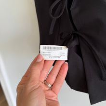 Load image into Gallery viewer, Zara Open Tie-Front V-Neck Sleeveless Vest Black L
