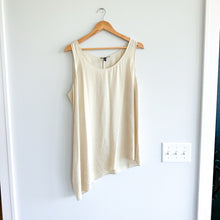 Load image into Gallery viewer, Eileen Fisher Silk Asymmetrical Tank Top Cream L
