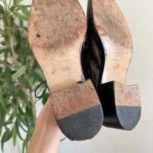 Load image into Gallery viewer, MARE Patent Leather Lace Up Almond-Toe Oxford Loafer Shoes Brown 38.5
