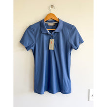 Load image into Gallery viewer, KJUS Signe Short Sleeve Activewear Golf Polo Shirt Blue 36 NWT
