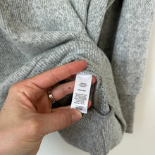 Load image into Gallery viewer, Allison Joy Shannon Cutout Cold Shoulder Cowl Neck Sweatshirt Heather Grey L NWT
