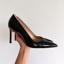 Load image into Gallery viewer, Manolo Blahnik BB Patent Leather Pointed Toe Slip On Pumps Black 9.5
