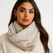Load image into Gallery viewer, Barefoot Dreams CozyChic Lite Confetti Rectangle Scarf Cream Taupe One Size NWT
