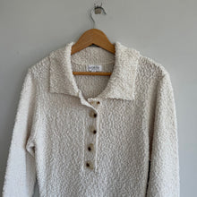 Load image into Gallery viewer, Worth Collective Collared Bell Sleeve Knit Maxi Dress White XL
