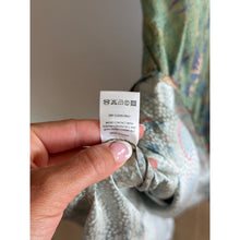 Load image into Gallery viewer, Saloni Lea Silk Floral Print Jacquard V-Neck Puff Sleeve Midi Dress Green 10
