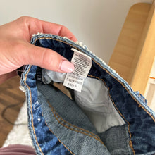 Load image into Gallery viewer, BP. Distressed Denim Mid Rise Dark Wash Cut-Off Shorts Blue 31
