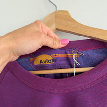 Load image into Gallery viewer, Aviator Nation Bold Fade Relaxed Crew Sweatshirt Purple L NWT
