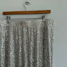 Load image into Gallery viewer, Black Label By Chico's Sequin Pull-On Wide Leg Pajama Pants Perfect Beige 12 NWT
