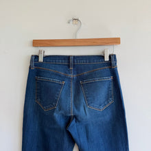 Load image into Gallery viewer, L'Agence Sada High Rise Raw Hem Denim Cropped Slim Jeans Blue 25
