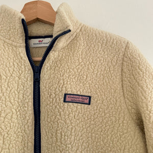 Vineyard Vines Heritage Sherpa 1/2-Zip in Camel XXS