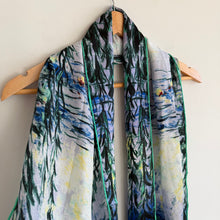 Load image into Gallery viewer, Petrusse Claude Monet's "Water Lilies" Silk Rectange Scarf
