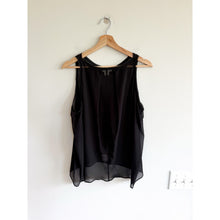Load image into Gallery viewer, Helmut Lang Ghost Silk Sleeveless Crew Neck Sheer Tank Top Black L
