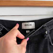 Load image into Gallery viewer, Agolde High Rise Straight Jeans Black 30
