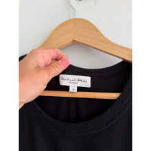 Load image into Gallery viewer, Michael Stars Wren Ribbed Crew Neck Sleeveless Bodycon Midi Dress Black M
