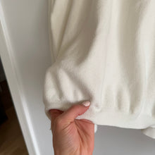Load image into Gallery viewer, Modern Citizen Yara Side Zip Crew Neck Pullover Sweater White L
