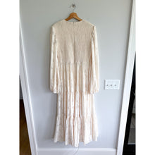 Load image into Gallery viewer, INA Floral Pattern Long Sleeve Smocked Tiered Maxi Dress Cream M NWT
