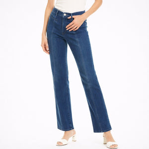J. McLaughlin Emmie Bootcut High Rise Jeans Dark Wash Denim 8