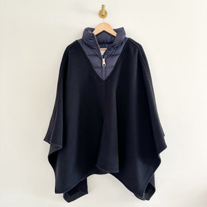 Chloé Quilted Shell-Paneled Wool-Blend Poncho Coat