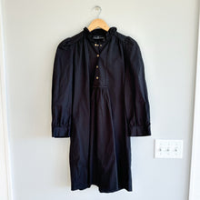 Load image into Gallery viewer, Pomander Place Claiborne 3/4 Sleeve Mini Shirt Dress Black M
