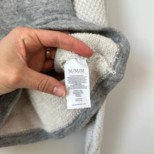 Load image into Gallery viewer, Cabi Cable-Knit Sleeve V-Neck Long Sleeve Pullover Sweater Gray M
