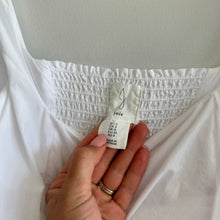 Load image into Gallery viewer, Joie Square Neck Smocked Back Sleeveless Midi Dress White 2
