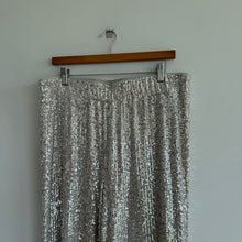 Load image into Gallery viewer, Black Label By Chico's Sequin Pull-On Wide Leg Pajama Pants Perfect Beige 12 NWT
