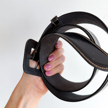 Load image into Gallery viewer, WCM New York Leather Classic Adjustable Toggle Belt Black One Size
