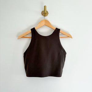 Athleta Conscuos Crop Bikini Top Dark Gray M