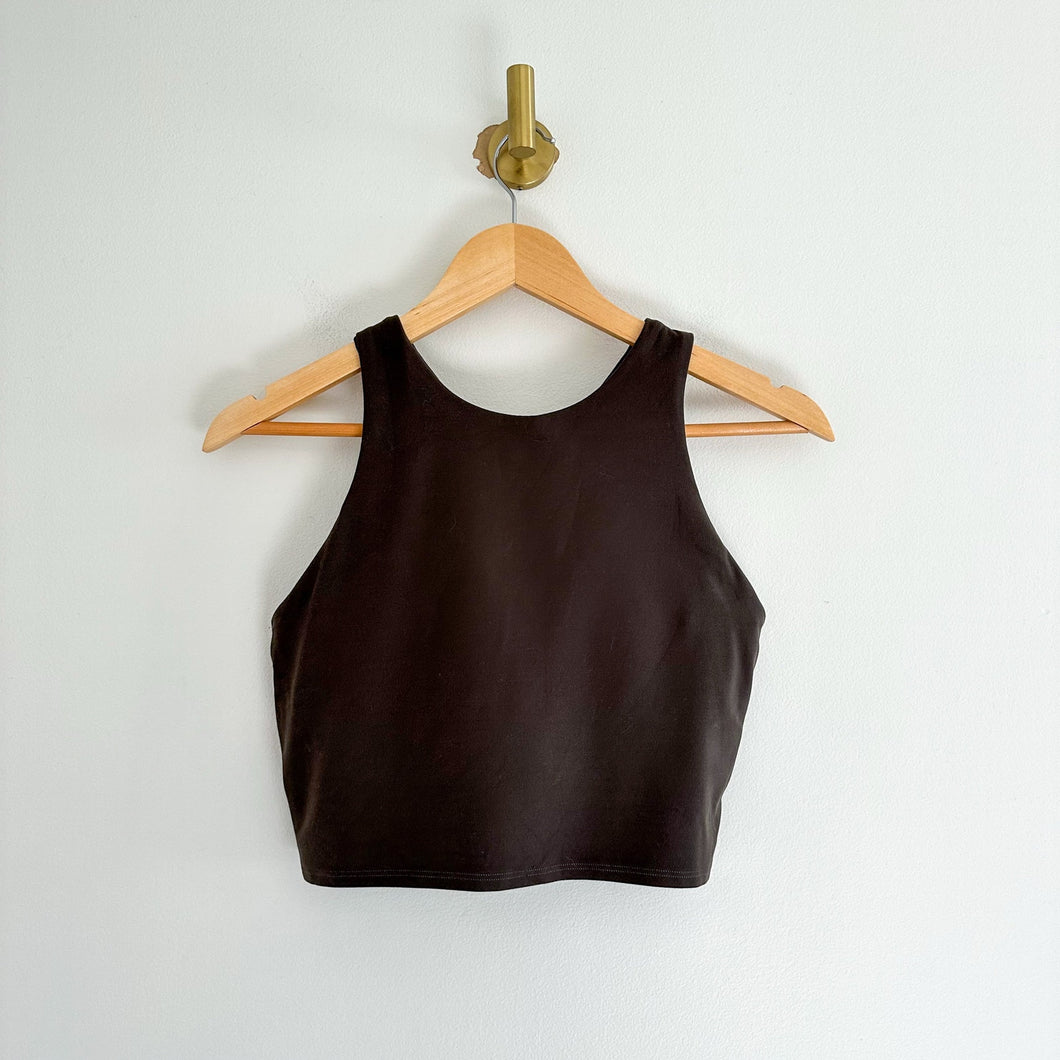 Athleta Conscuos Crop Bikini Top Dark Gray M