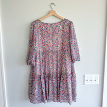 Load image into Gallery viewer, BB Dakota Floral Tiered 3/4 Puff Sleeve Mini Dress Pink M
