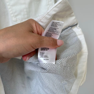 Anthropologie Single-Breasted Notch Lapel Long Sleeve Blazer White 12