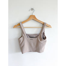 Load image into Gallery viewer, YPB Abercrombie &amp; Fitch Square Neck Cropped Activewear Tank Top Taupe S

