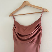 Load image into Gallery viewer, Revelry Skye Satin Cowl Neck Sleeveless Front Slit Maxi Dress 0
